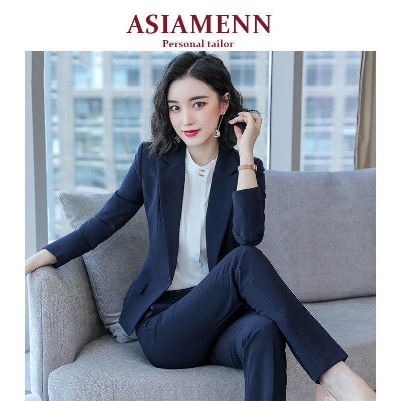 高端职业套装女韩版2025秋冬女总裁西装工作服商务正装女神范西服