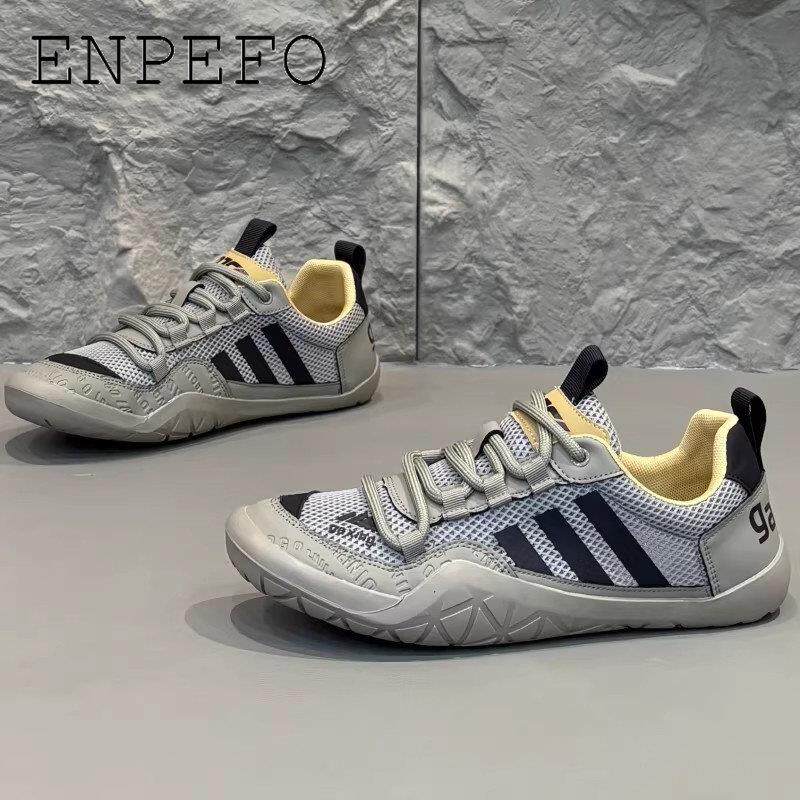 法国ENPEFO男鞋2026新款夏季透气网面运动鞋轻便百搭休闲跑步鞋子