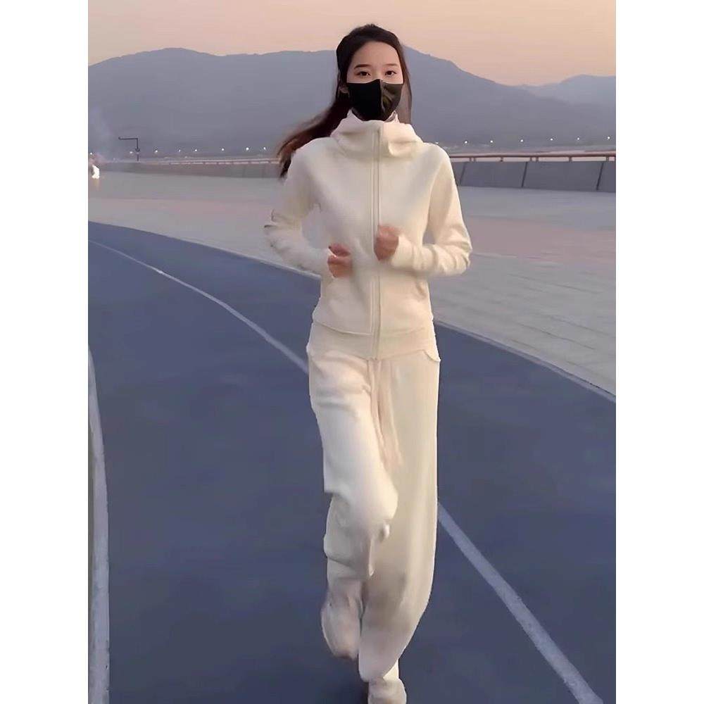 Supdorx休闲运动套装女式2025秋季时尚宽松运动运动服两件套