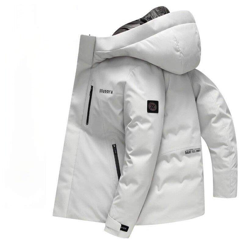 高档羽绒服男士冬季短款2025新款潮牌休闲冲锋加厚保暖潮流外套