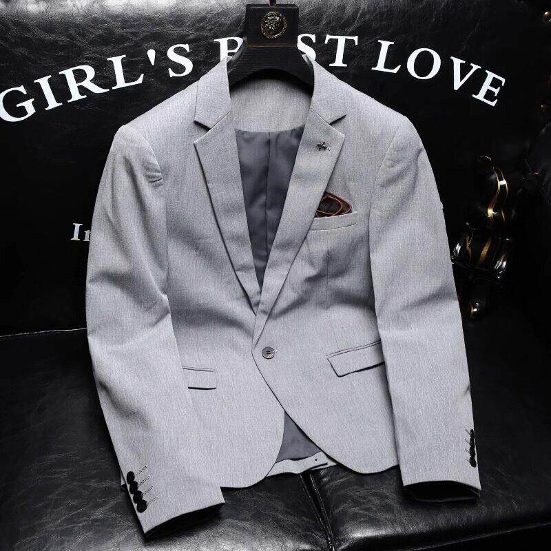 韩版休闲 西装男痞帅高级感外套春秋款单件出差正装男士轻商务西