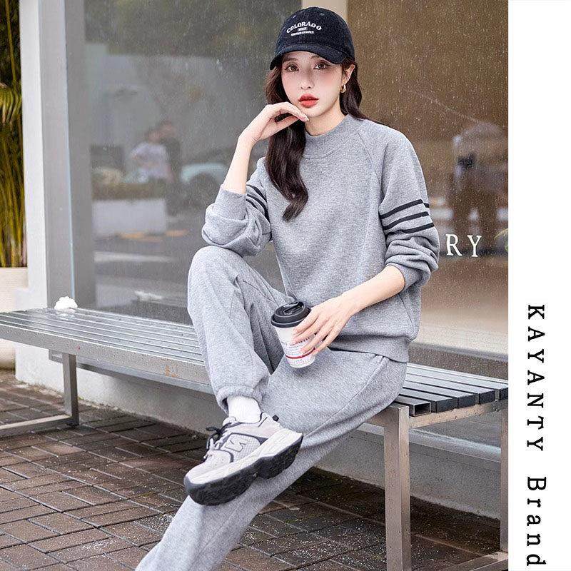 KAYANTY高档运动服套装女春秋季2025年新款百搭卫衣女套装一整套