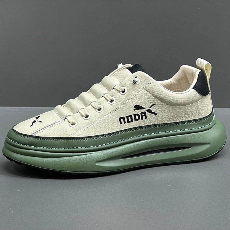 MYCOLEN轻奢品牌休闲鞋男士真皮透气运动慢跑板鞋增高厚底老爹鞋