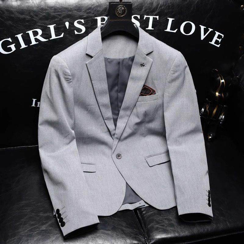 韩版休闲 西装男痞帅高级感外套春秋款单件出差正装男士轻商务西