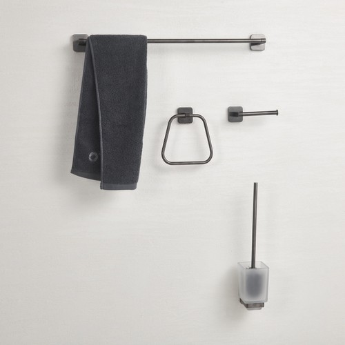 枪灰色轻奢品牌家居卫浴五金套装