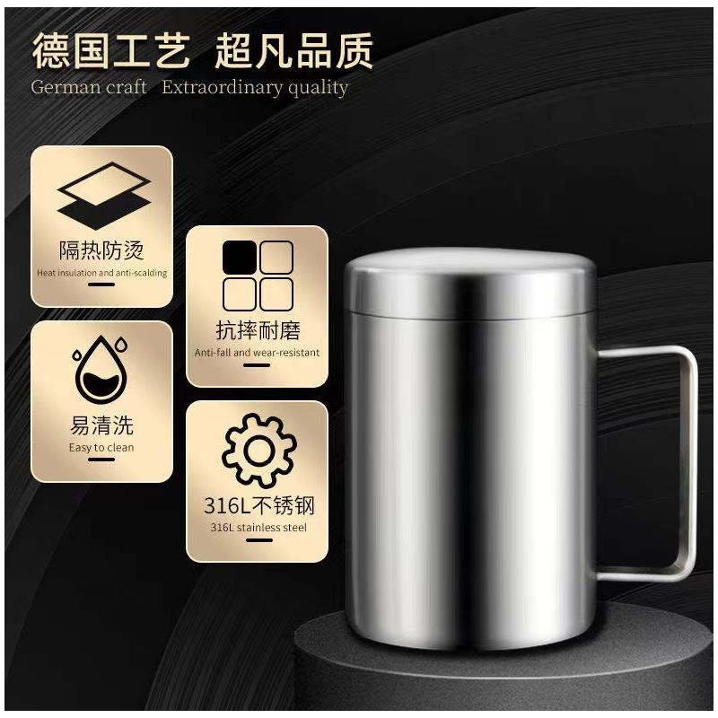 316不锈钢双层水杯儿童杯