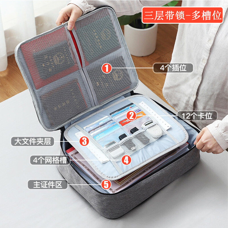 证件包家用出行旅行包收纳包多功能套卡包文件牛津布收纳袋手提包