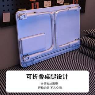 升降床上折叠小桌子宿舍学生多功能带灯充电桌家用卧室学生学习桌