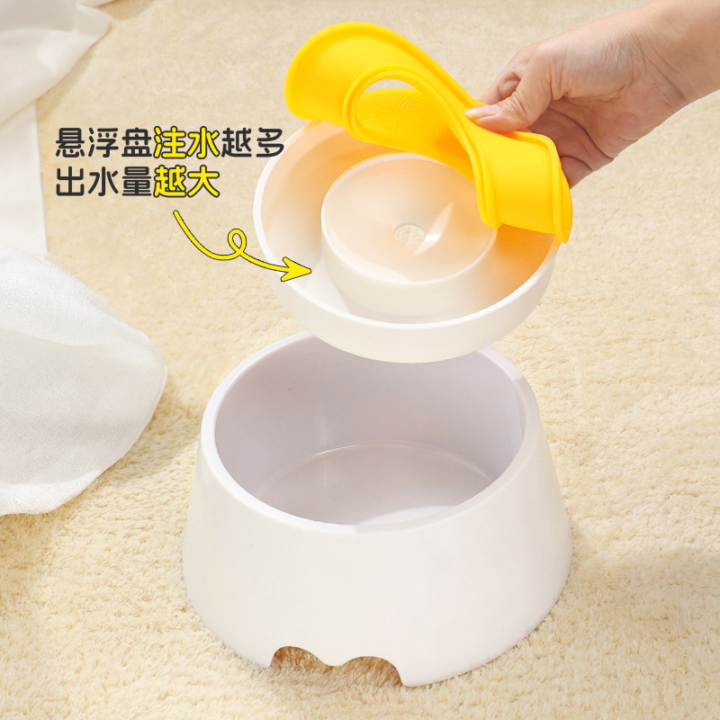 狗狗碗不湿嘴水碗宠物饮水器浮力漂浮水盆喝水器护颈椎宠物碗