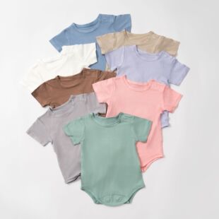 2025新款磁吸扣连体衣婴儿服a类夏磁吸扣爬服包屁衣基础款