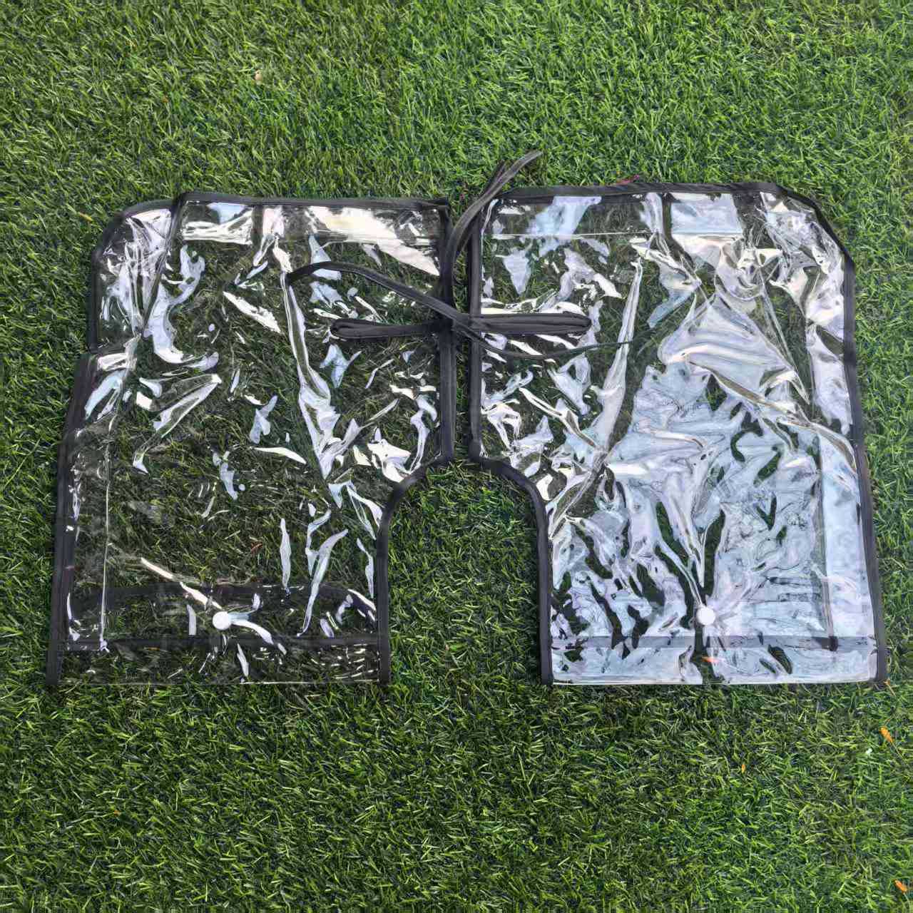 大号电动摩托车三轮车防水防雨保暖手把套防风防雨水PVC罩带纽扣