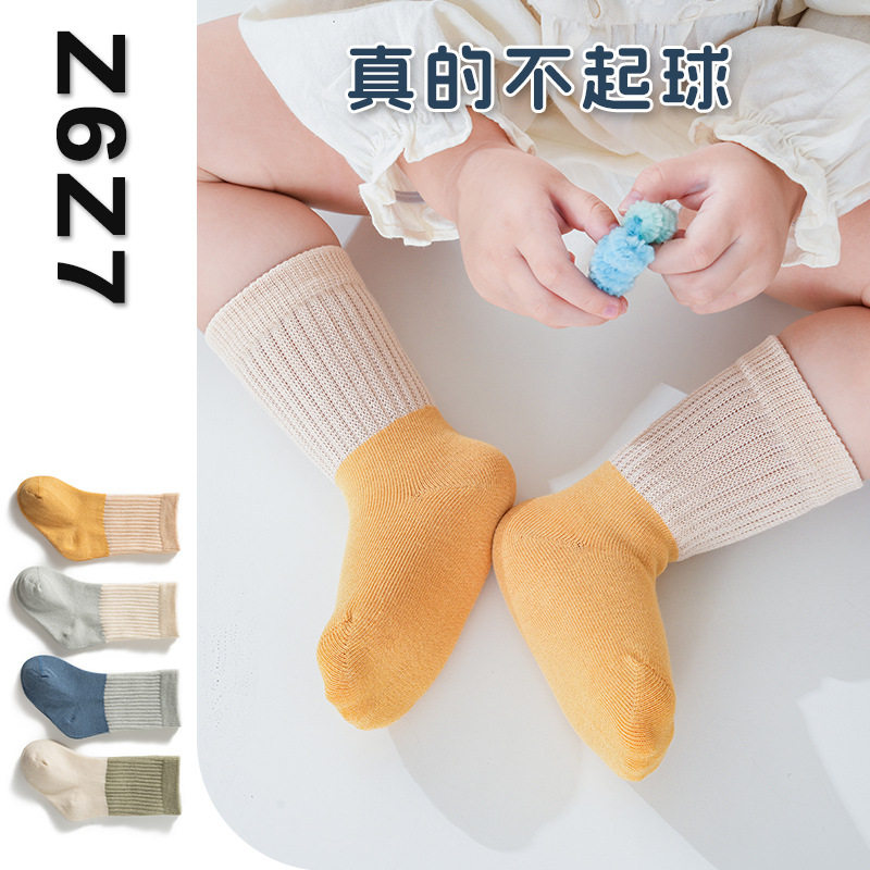 婴儿袜子春秋纯棉无骨袜0