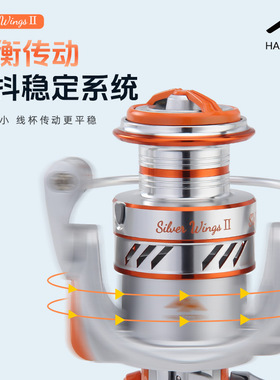 皓顿旋入式微物路亚纺车轮 无间隙2+1远投渔轮鱼线轮微物轮海竿轮