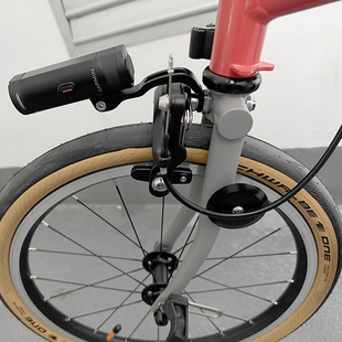折叠车前叉灯架自行车灯延伸支架运动相机底座小布铝合金加长配件