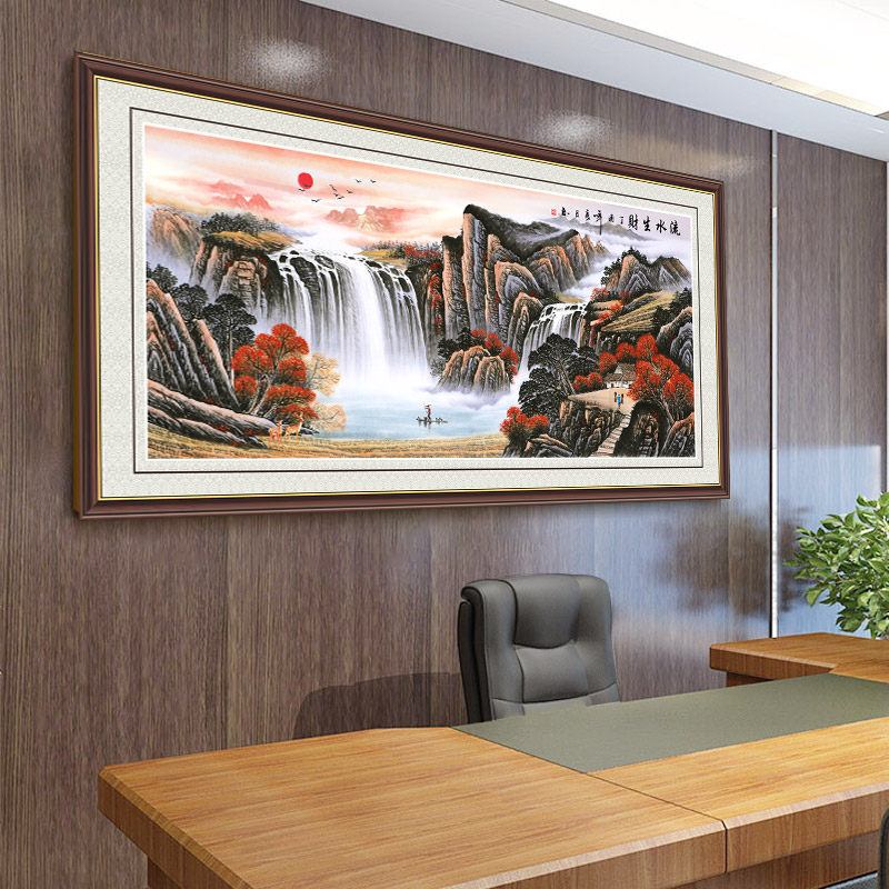山水画客厅挂画聚宝盆鸿运当头国画书房装饰画办公室沙发背景墙画|msdalam kategori Aksesori rumah, lukisan hiasan, lukisan hiasan moden - dari Buy2taobao.com untuk memberikan perkhidmatan ejen Taobao profesional membeli