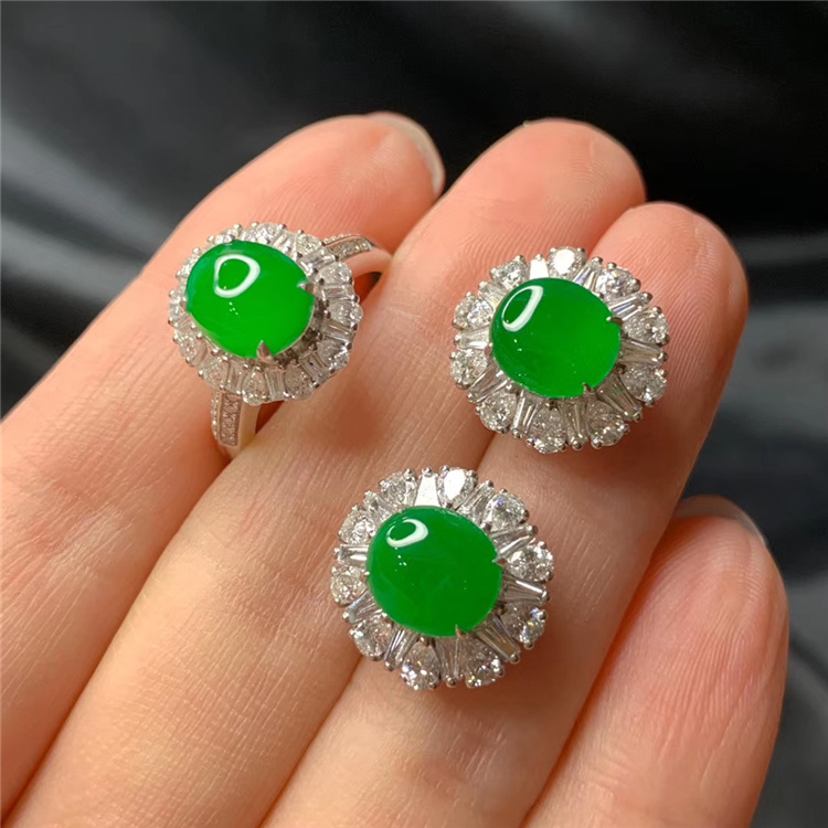 翠驰阁镶嵌加工定制 戒托18k空托 水滴钻戒指 花型戴妃款式