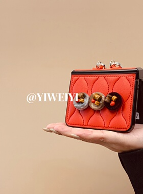 依维意 适用于荣耀magicvflip2手机壳pocket2高级感折叠屏防摔novaflip红色波浪纹三星zflip7灰棕黑三颗纽扣