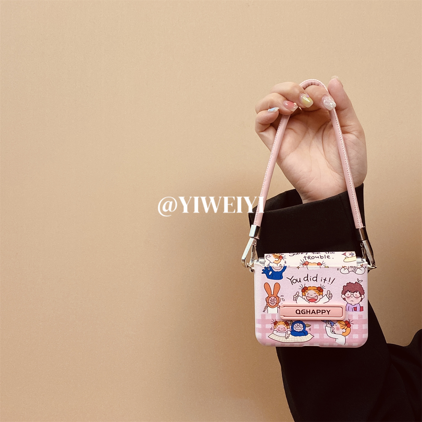 适用于OPPO折叠粉色coco酱手机壳