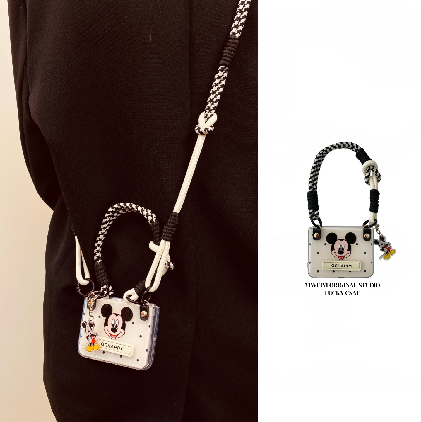 适用于华为折叠米奇支架手机壳