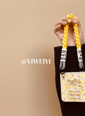 依维意 适用于荣耀MagicVFlip折叠手机壳三星ZFlip6蝴蝶kt黄色手绳夏天vivo新款Pocket2可背带防摔华为PuraX