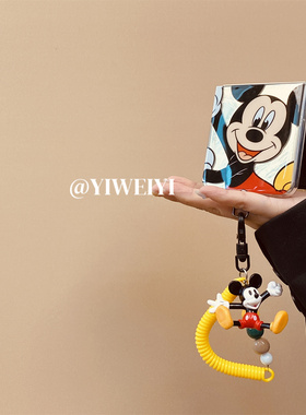 依维意 适用于荣耀MagicVFlip折叠手机壳华为PuraX高级感冰川纹小米MIXFlip2可爱米奇新款防摔OPPOFindN2Flip