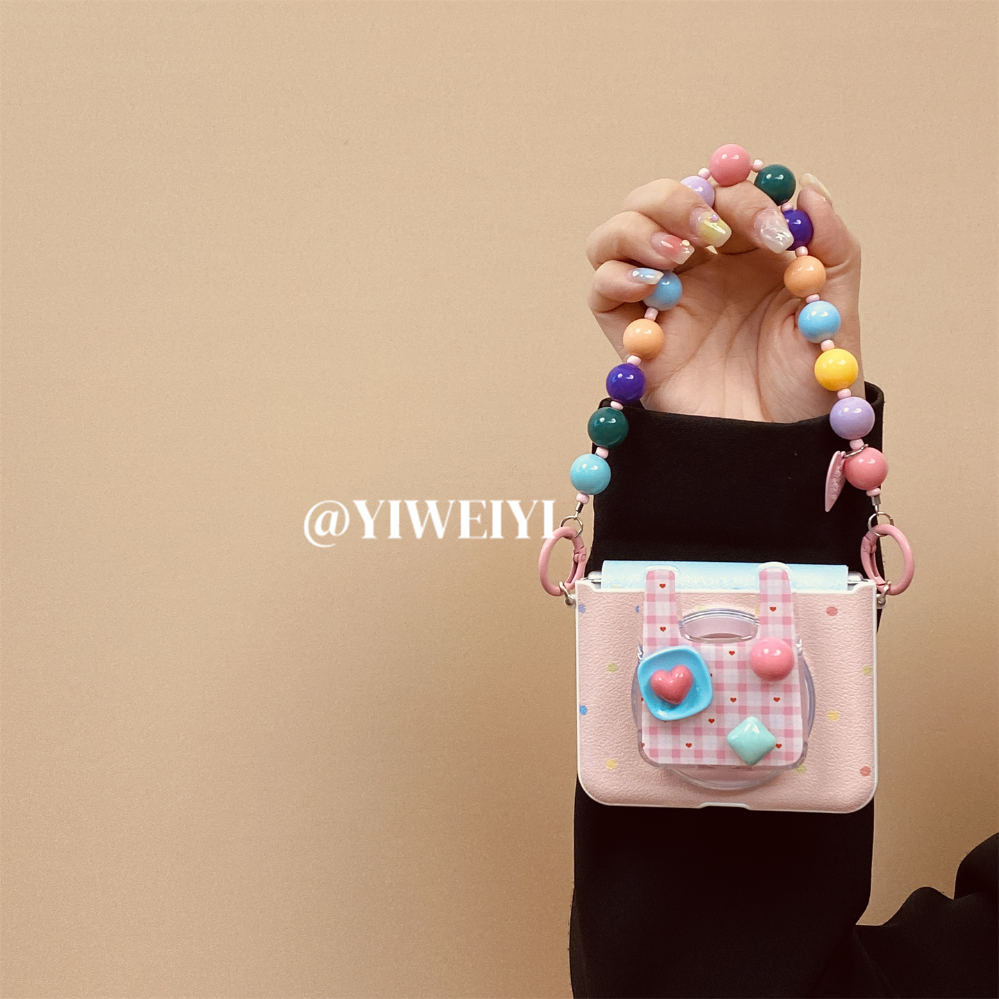 适用于OPPO折叠粉色少女心手机壳