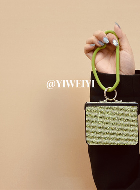 依维意 适用于华为PuraX折叠手机壳三星ZFlip5绿色闪粉Pocket2时尚小米MIXFlip爱心手环新款创意novaFlip荣耀