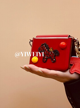 依维意 适用于荣耀MagicVFlip2折叠手机壳华为PuraX红色光面皮纹马上有钱nova新款OPPO皮质手提带小米MIXFlip