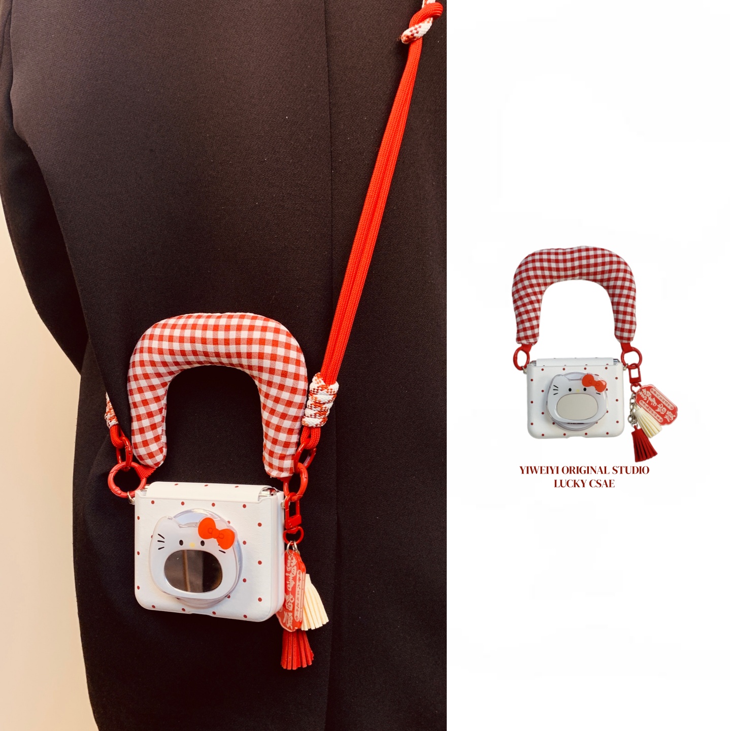 适用于华为手机壳折叠屏手提斜挎