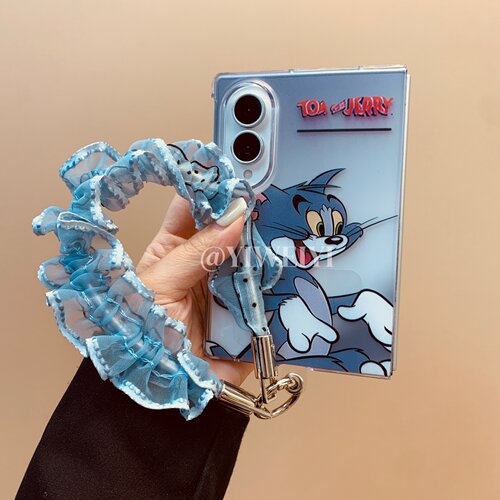 适用于三星折叠卡通汤姆猫手机壳