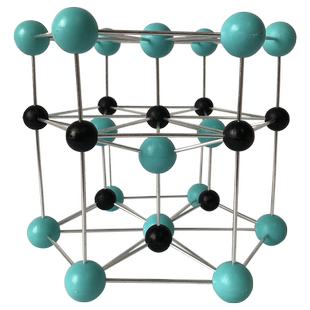 六方硫化锌纤锌矿3倍结构简单型ZnS晶胞模型