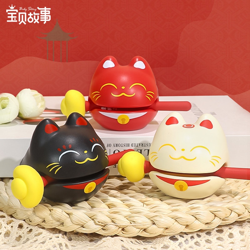 招财猫木鱼上班情绪稳定神器解压办公室工位装饰桌面摆件礼生日物,家居饰品,装饰摆件,淘宝优惠券,粉丝福利购,淘宝优惠卷