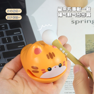 敲小木鱼桌面摆件解压治愈系情绪稳定神器办公室工位装饰创意摆件