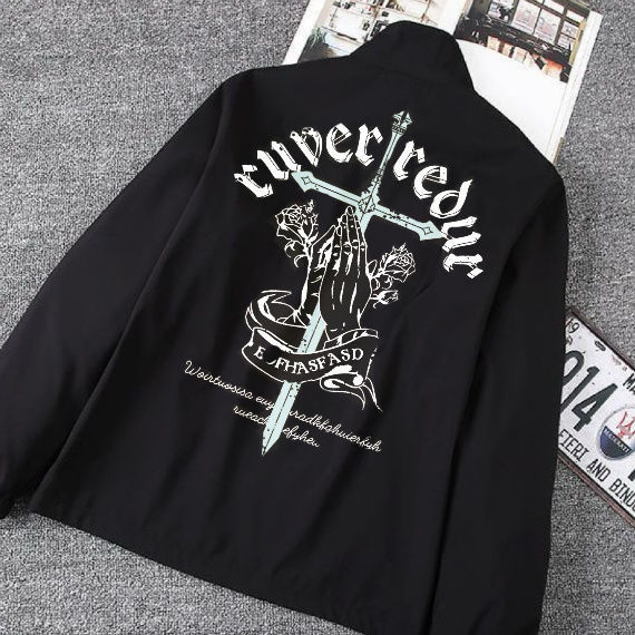 春秋款薄款欧美高街外套小众vibe美式棒球服男款vintage复古夹克图片