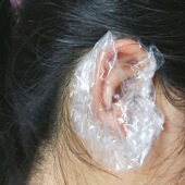 一次性加厚耳套打耳洞洗澡洗头防进水美容染发耳罩保护耳朵100只