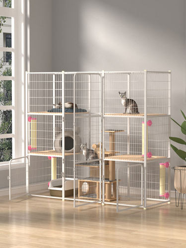 拼接大猫笼顶两个猫笼木板隔层