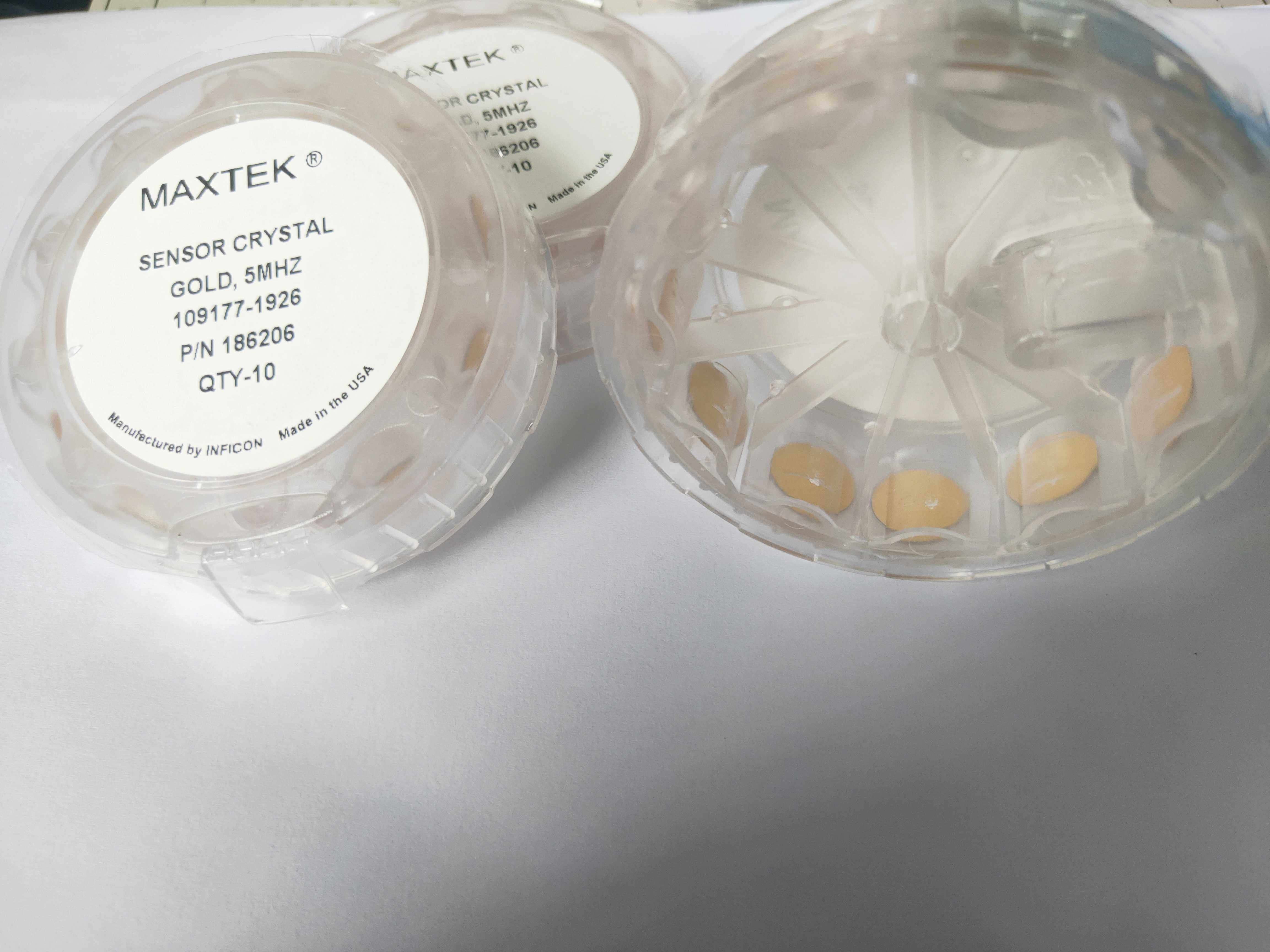 186206 5mhz 双面镀金晶振片 金电极 满金 cr5g1 直径12.42mm