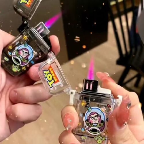 巴斯光年粉色火焰打火机防风