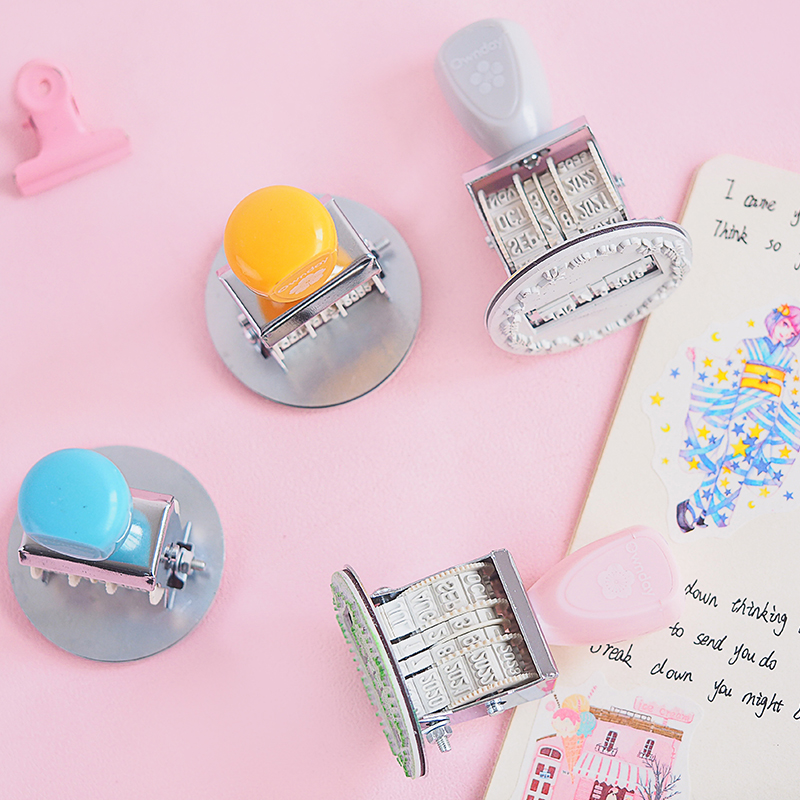 小清新创意简约文艺可爱卡通手帐日期学生用印可调节日期章手帐DIY工具 复古仿邮戳 木质手柄 日期滚轮印章|ruв категории электронный словарь/электрический бумажных книг/канцелярские принадлежности, повседневной школьных принадлежностей, студенты печать - от Buy2taobao.com для оказания профессиональной услуги покупки агента Taobao