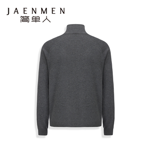 简单人RL复古风温暖套头衫【桑蚕丝山羊绒】半拉链毛衣立领针织