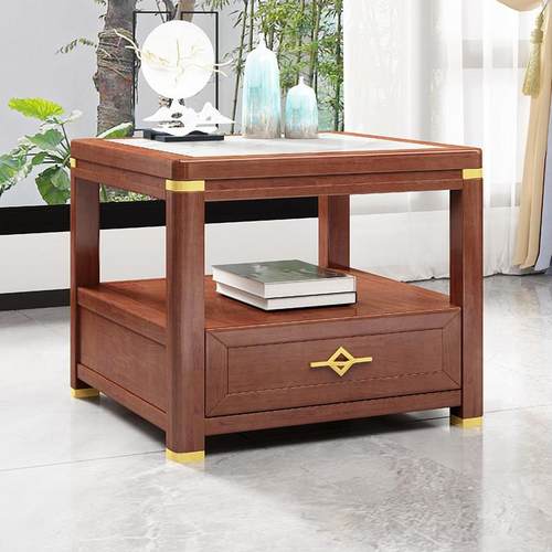 实木沙发边几客厅角几小桌子家用方形茶几新中式边几边柜岩板茶几