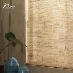 慕布卡 夏布苎麻帘子茶室卷帘日式隔断窗屏风装饰非竹帘布艺门帘