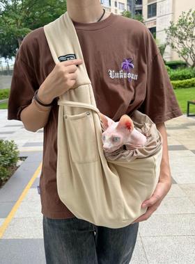 Blues猫包防挣脱网兜斜挎便携可折叠轻薄户外外出宠物包13斤内