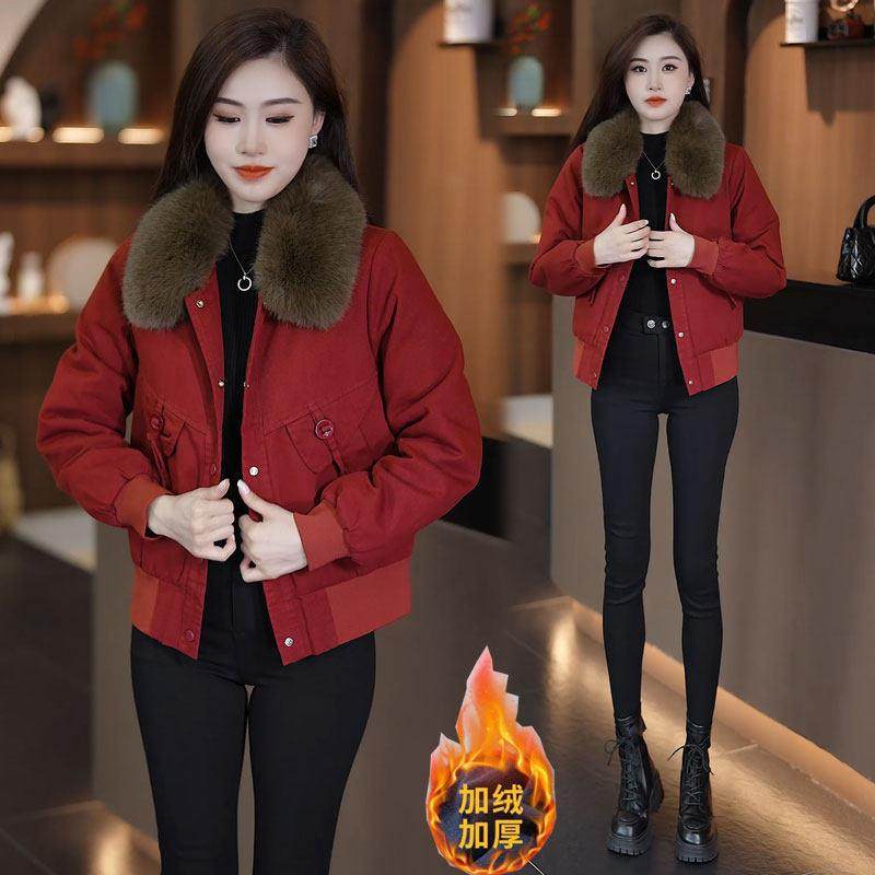 香港代购加绒加厚短外套女冬季新款时髦洋气质短款保暖夹克上衣潮,女装/女士精品,短外套,淘宝优惠券,粉丝福利购,淘宝优惠卷