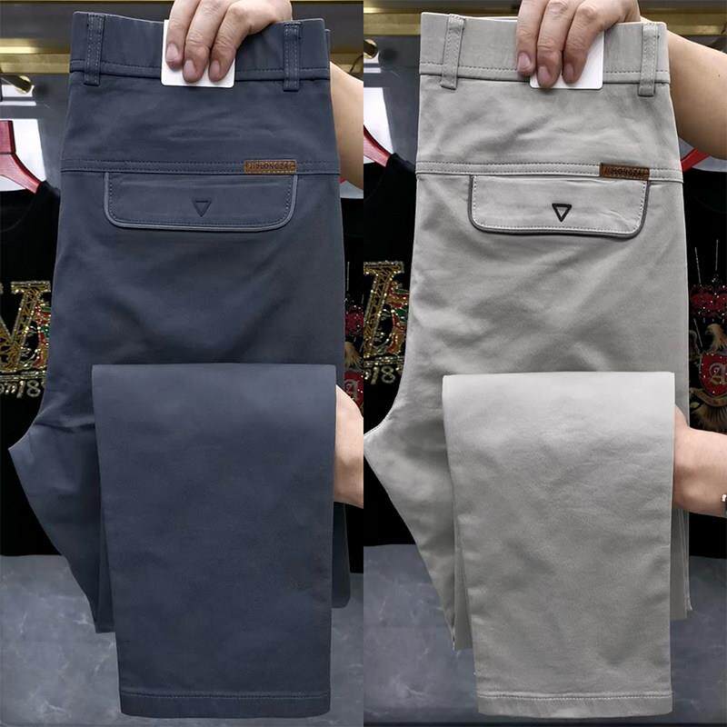 高端商务男士小直筒休闲裤秋季新款时尚潮流简约百搭男士西装裤子