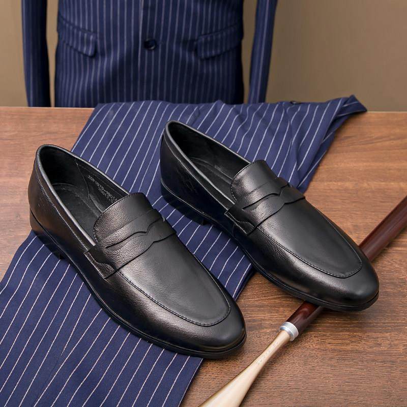 潮牌乐福鞋男士真皮一脚蹬懒人鞋2024新款韩版软皮休闲皮鞋豆豆鞋,流行男鞋,雨鞋,淘宝优惠券,粉丝福利购,淘宝优惠卷