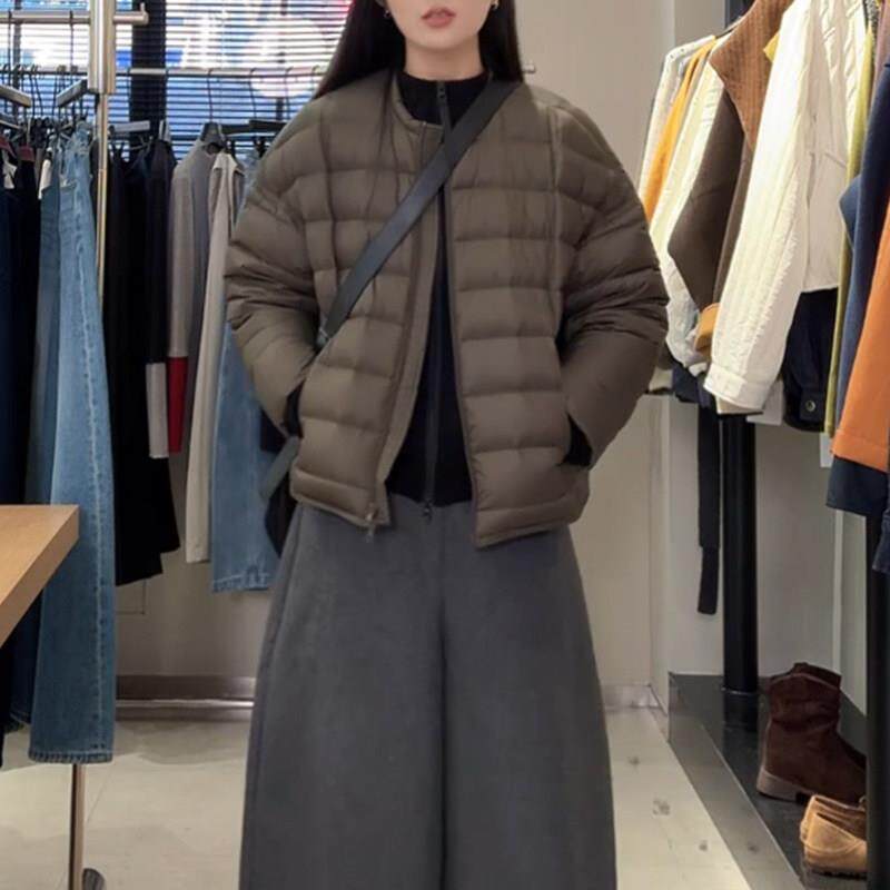 欧洲站小个子洋气轻薄羽绒棉服女2025年冬季新款高级感短外套