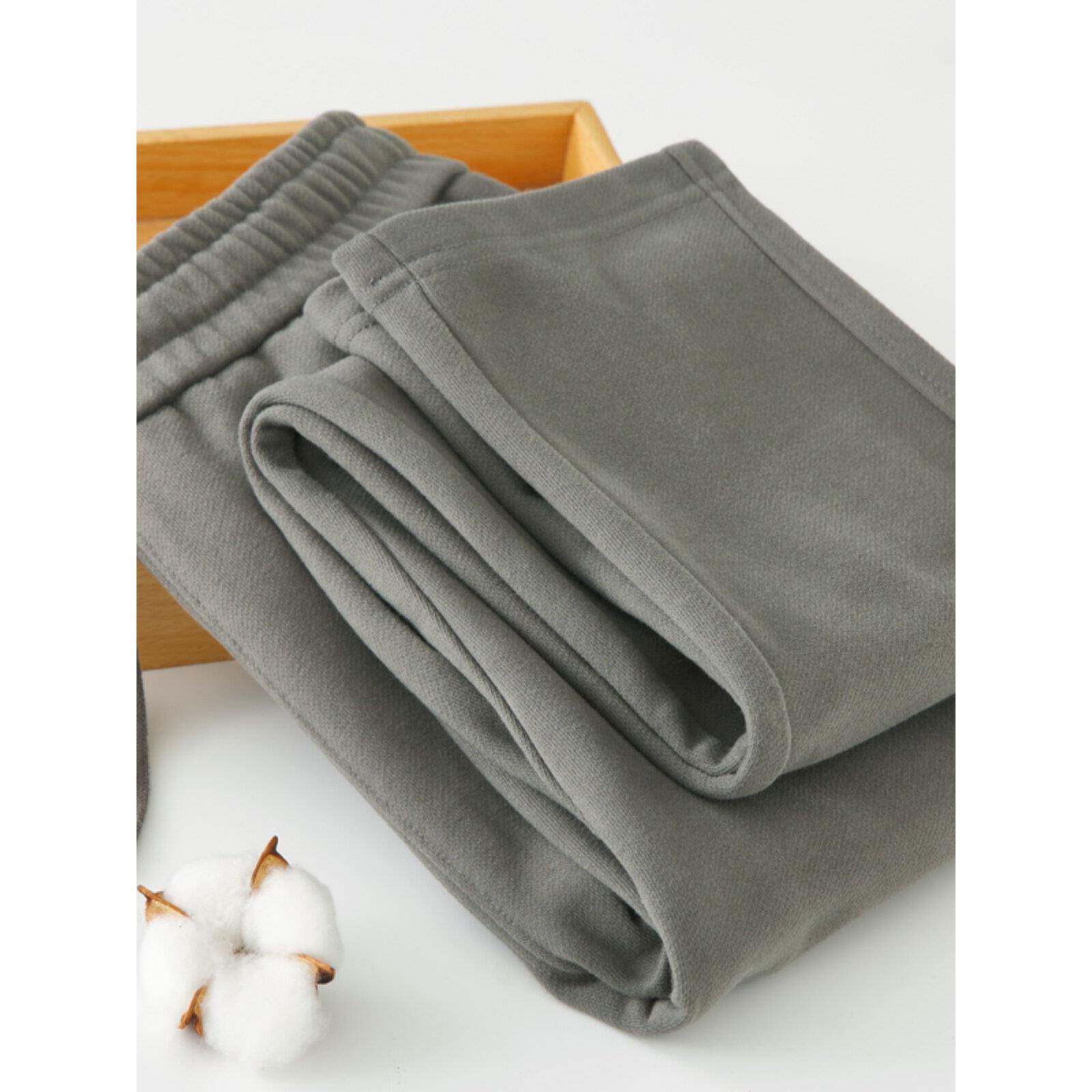 MAROLIO~极力推荐！秋冬重磅纯棉直筒卫裤男宽松美式休闲运动长裤