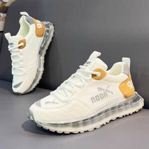 欧货2025秋季新款低帮圆头超轻厚底老爹鞋透气网面气垫运动男鞋子