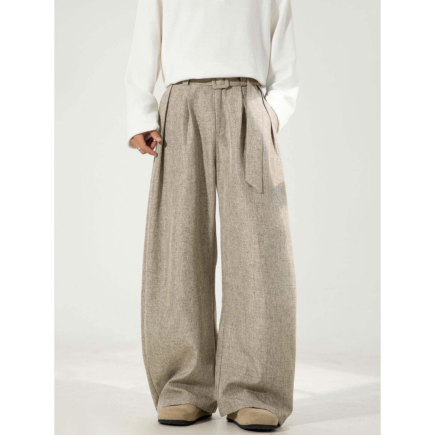 it neith BIAS潮牌美式高级感廓形垂感西装裤男老钱风压褶休闲裤